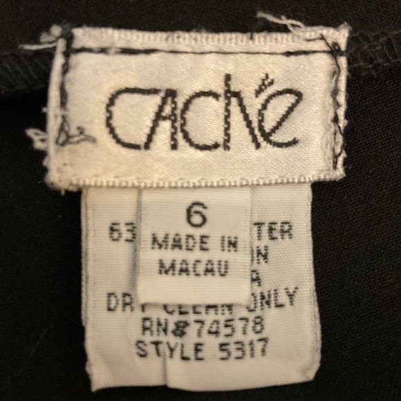 Cache Vintage Y2K Black Embroidered Boho Flared Leg Pants. Festival, retro. 6 - Picture 15 of 16